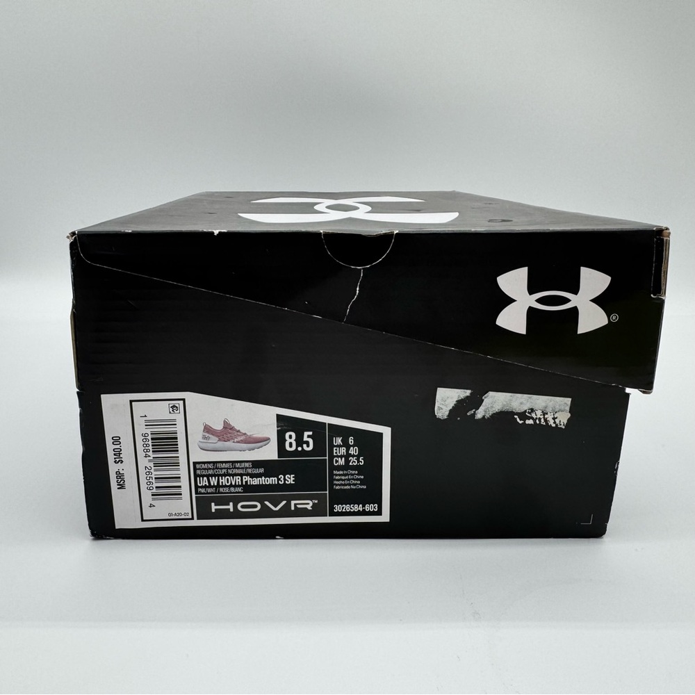 NWT Under Armour HOVR Phantom SE 3 in Pink & White Women’s Size 8.5 - Picture 14 of 16
